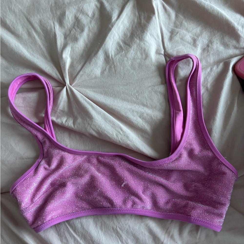 Pink Sparkly Aerie Bikini Top